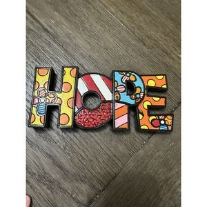 ROMERO BRITTO HOPE Art Deco Giftcraft 2011 Flowers  Figurine Sculpture‎